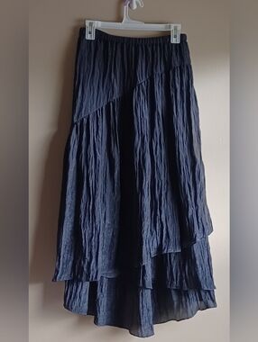 VINCE. wrap Skirt In Navy Blue SZ XL